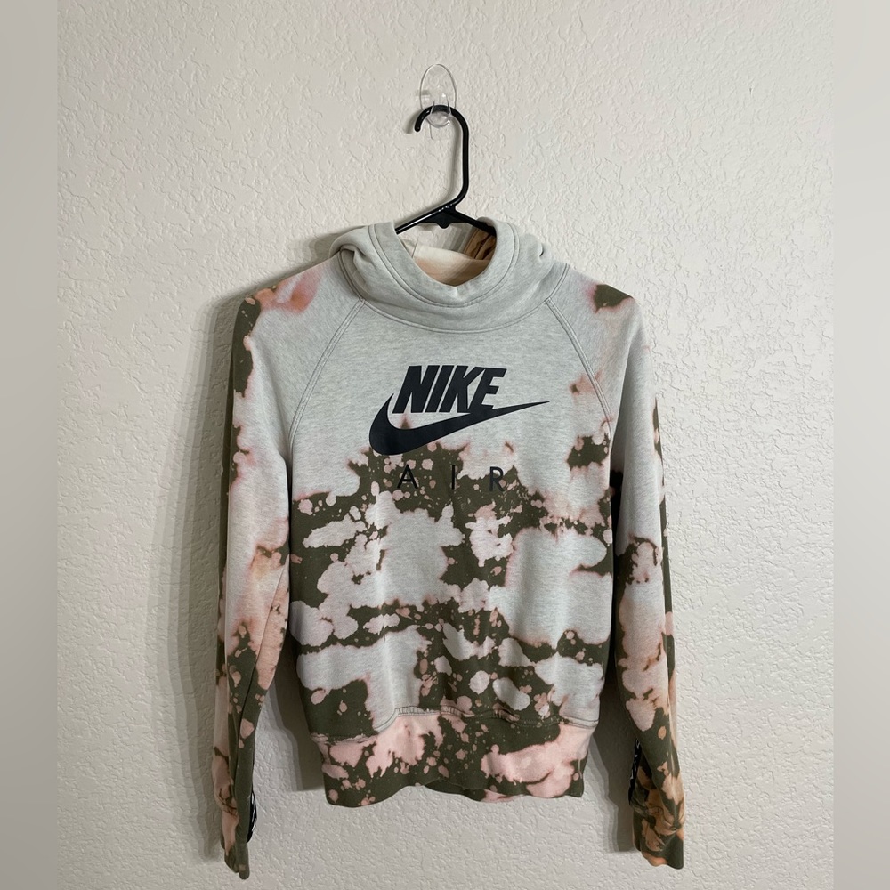Custom Nike one of a kind hoodie- bleached by local artist